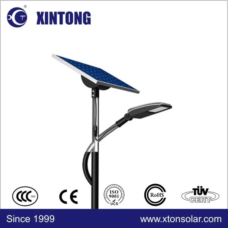 Energiyani tejovchi tashqi LED quyoshli ko'cha yoritgichi