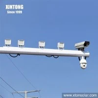 5 metrli issiq DIP galvanizli CCTV po'latdan yasalgan quyoshli ko'cha chiroqlari qutisi dizayni bilan